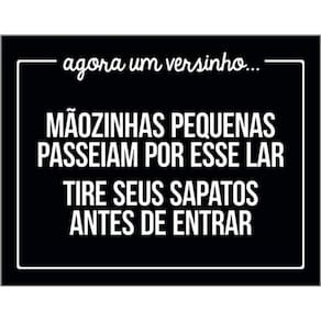 Kit 5 Placas Mãozinhas Pequenas Versinho Passeiam 36X46
