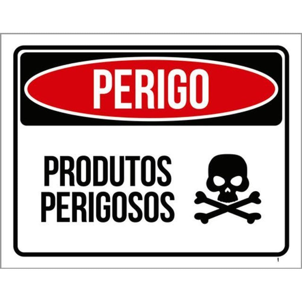 Kit 5 Placas Perigo Produtos Perigosos 36X46