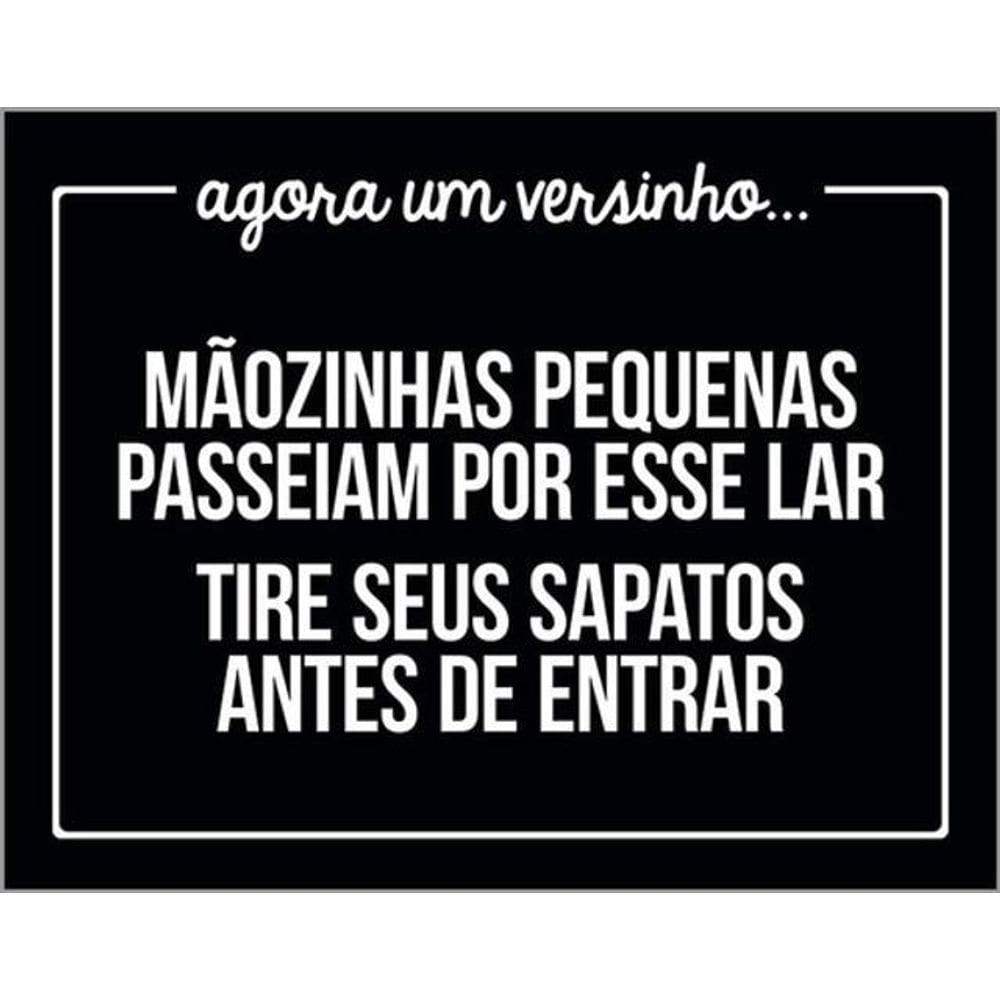 Kit 5 Placas Mãozinhas Pequenas Versinho Passeiam 36X46