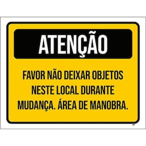 Kit 5 Placas Não Deixar Objetos Neste Local 36X46