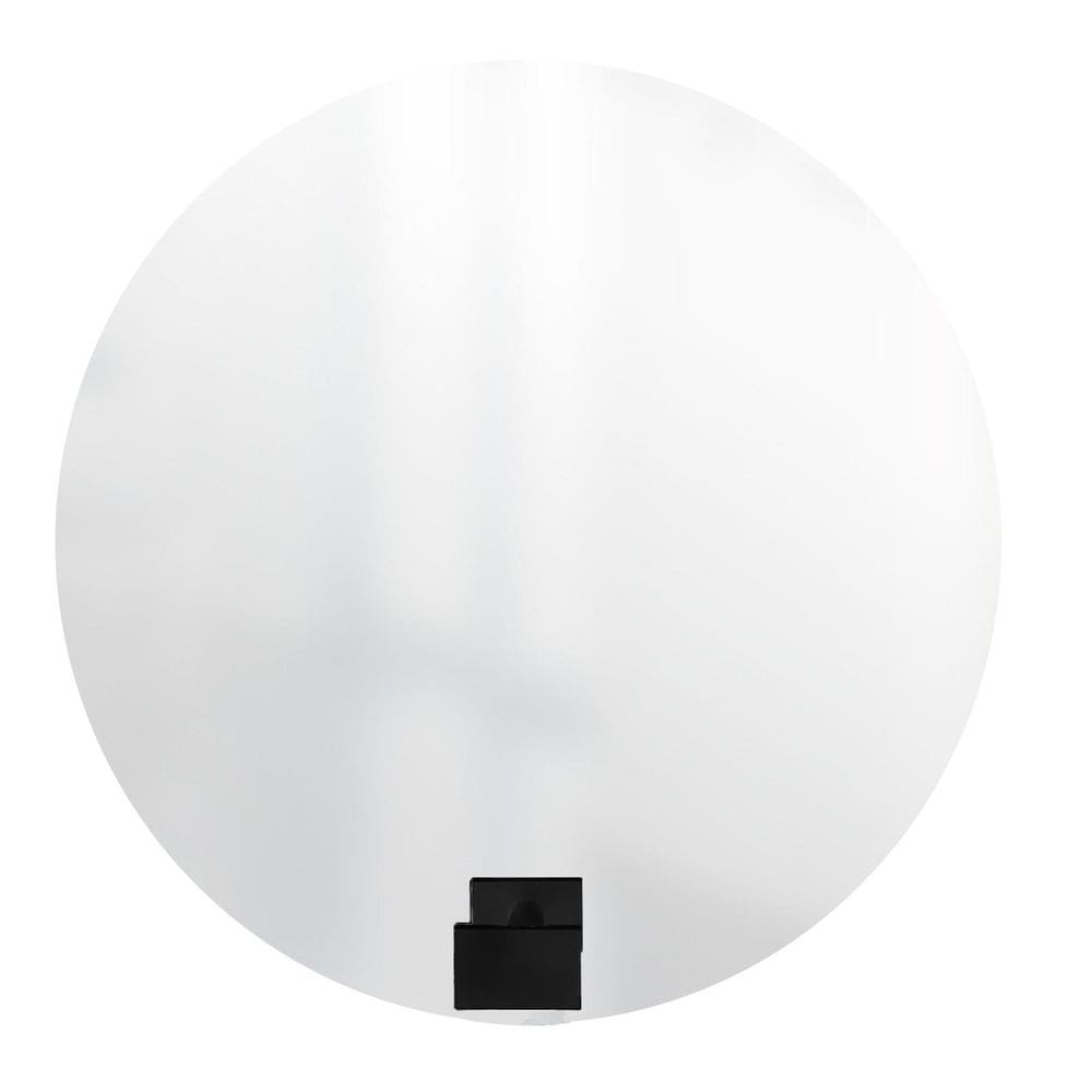 Espelho Funcional Hook Preto 50 Cm Redondo