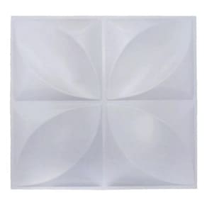 Kit 10 Placas Decorativas 3 D Pétalas Branco 50X50 Cm