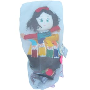 Boneca Dupla Face Branca De Neve/Bruxa E Os 7 Anões Dedoches