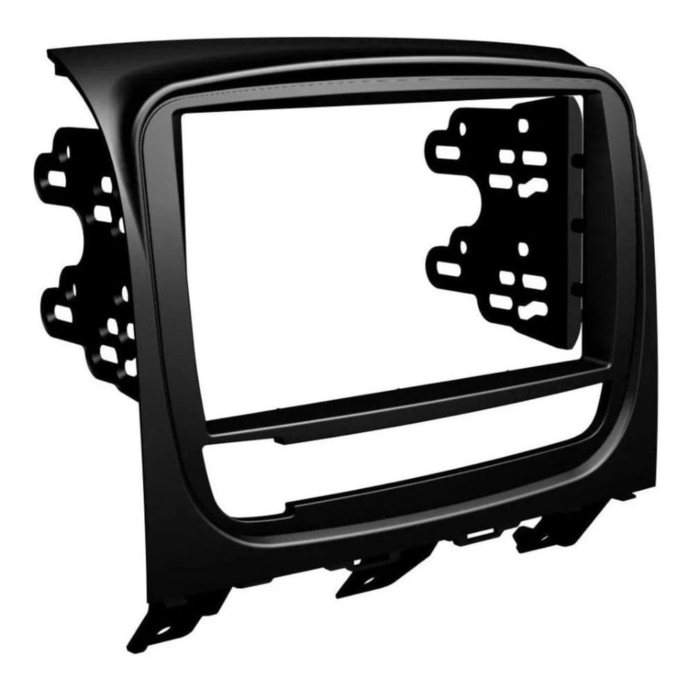 Moldura 2 Din Fiat Strada / Palio Weekend - Preta Fiamon