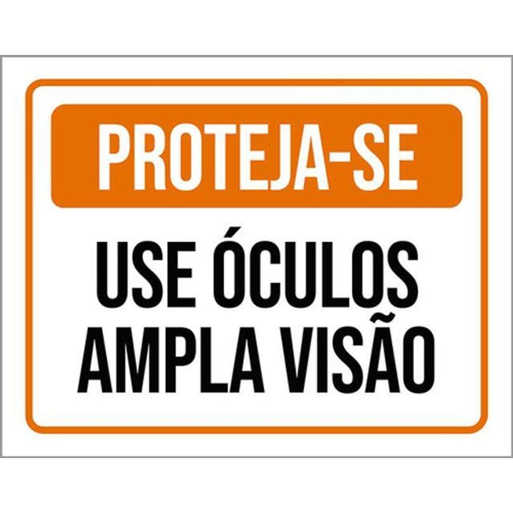 Kit 5 Placas Proteja-Se Use Óculos Amplia Visão 36X46