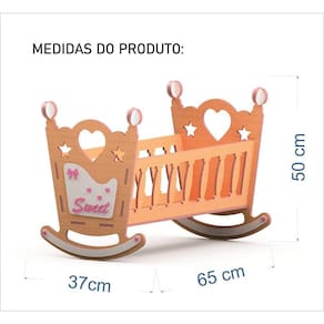 Berço Star Compatível Com Bebe Reborn R - Darama