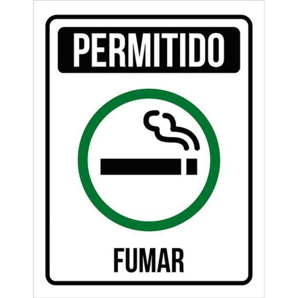 Kit 5 Placas Permitido Fumar 36X46