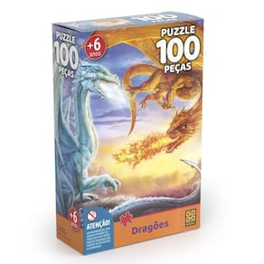 Quebra Cabeça 100 Peças Dragões - Grow 4031