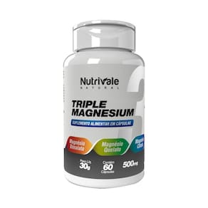 Triple Magnesium - Magnésio 3 Em 1 - Nutrivale - 60 Cápsulas