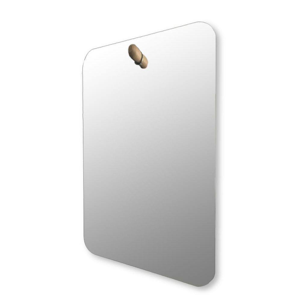 Espelho Decorativo Pen Cantos Pendurador Wood 60X40Cm