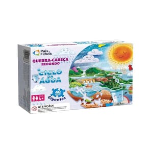 Quebra-Cabeça Redondo 40 Pçs Ciclo Das Águas - Pais E Filhos