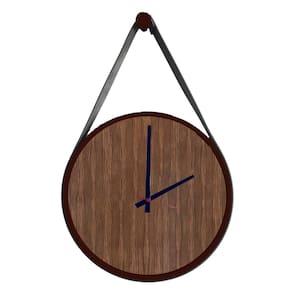 Relógio Adnet Corten Alça Preta/Pau Ferro 40Cm