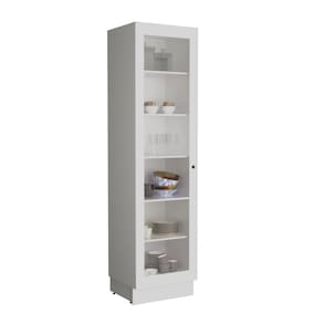 Paneleiro 1 Porta com Vidro 60cm Cozinha Sevilha Branco