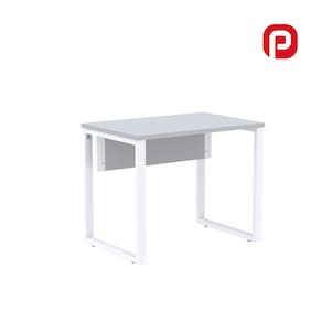 Mesa para Escritório Industrial 90cm Pe25 Cinza/Branco