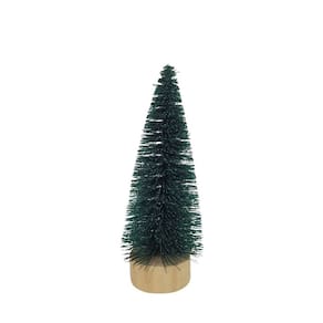Mini Pinheiro Decorativo Verde Base Tronco Madeira 16cm - Art Christmas