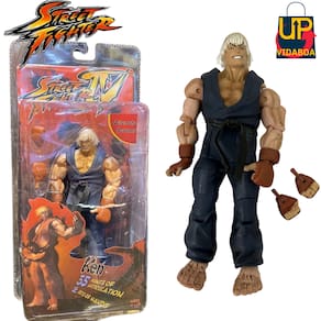 Boneco Street Fighter Ken Azul premium de 18cm action figure