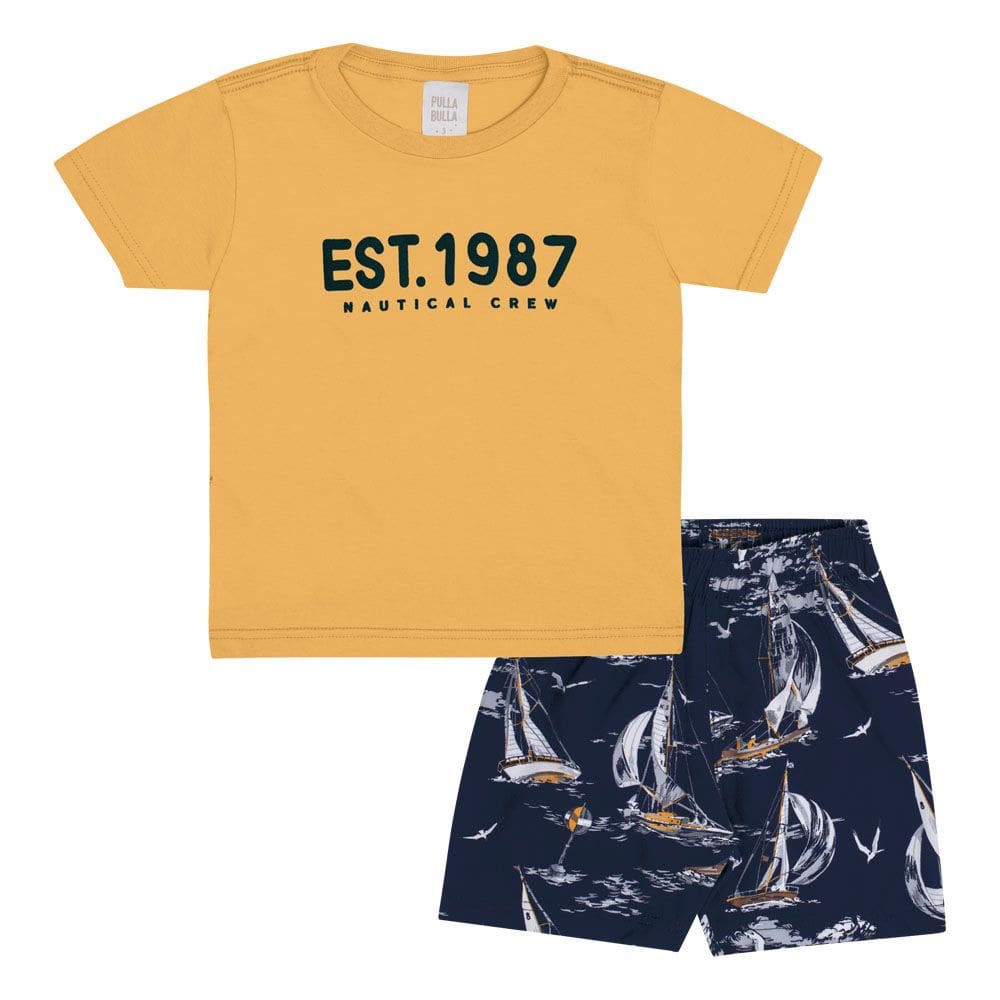 Conjunto Primeiros Passos Menino - Ocre - 50671-345