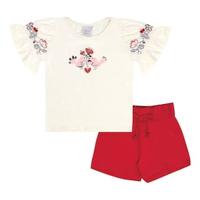 Conjunto Primeiros Passos Menina - Off White - 50622-1271