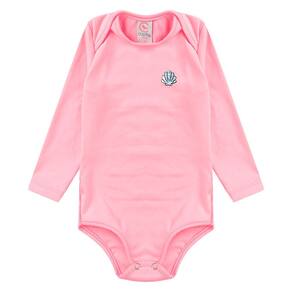 Body Praia Bebê Revela na Água Proteção UV 50+ Rosa Chiclete Costão