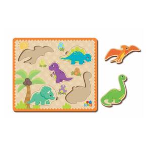 Quebra-Cabeça de Encaixe - Dinossauros, da ABC - Cód. 8014