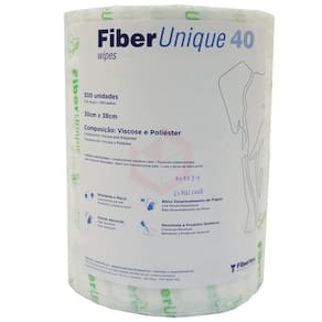 Pano Sontara Wipes Fiberunique 40G Branco/Verde - 300 Panos