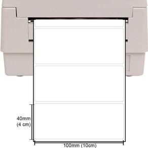 Kit 10 Rolos Etiqueta Couche 100Mm X 40Mm + 5 Ribbons