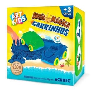 Kit Areia Mágica Cinética Carrinhos 200G - Acrilex