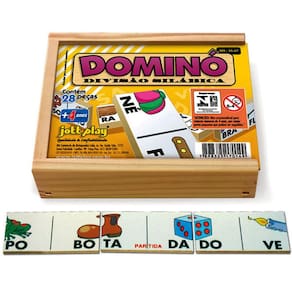 Dominó Metades Brinquedo Educativo