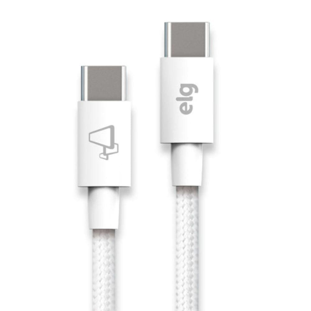 Cabo USB-C ELG 3.0A TC60 1 Metro Branco