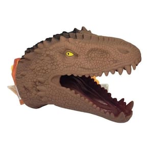 Fantoche Dinossauro T-Rex Divertido Marrom 1 Peça