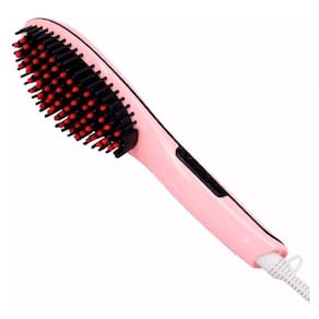 Escova Magic Alisadora Com Lcd- Digital - Bivolt - Rosa