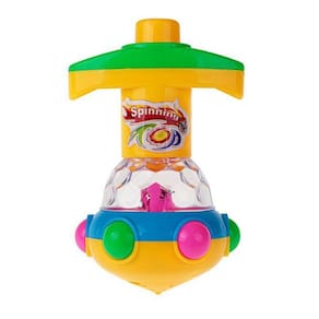 Pião Maluco Brinquedo Luzes De Led Lançador - Art Brink