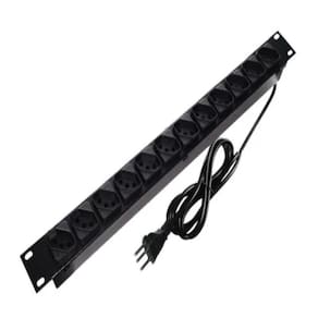 Regua Rack 19 12 Tomadas Bivolt 110V E 220V 10A Nova