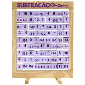 Subtração Dinâmica com 81 peças giratórias em madeira