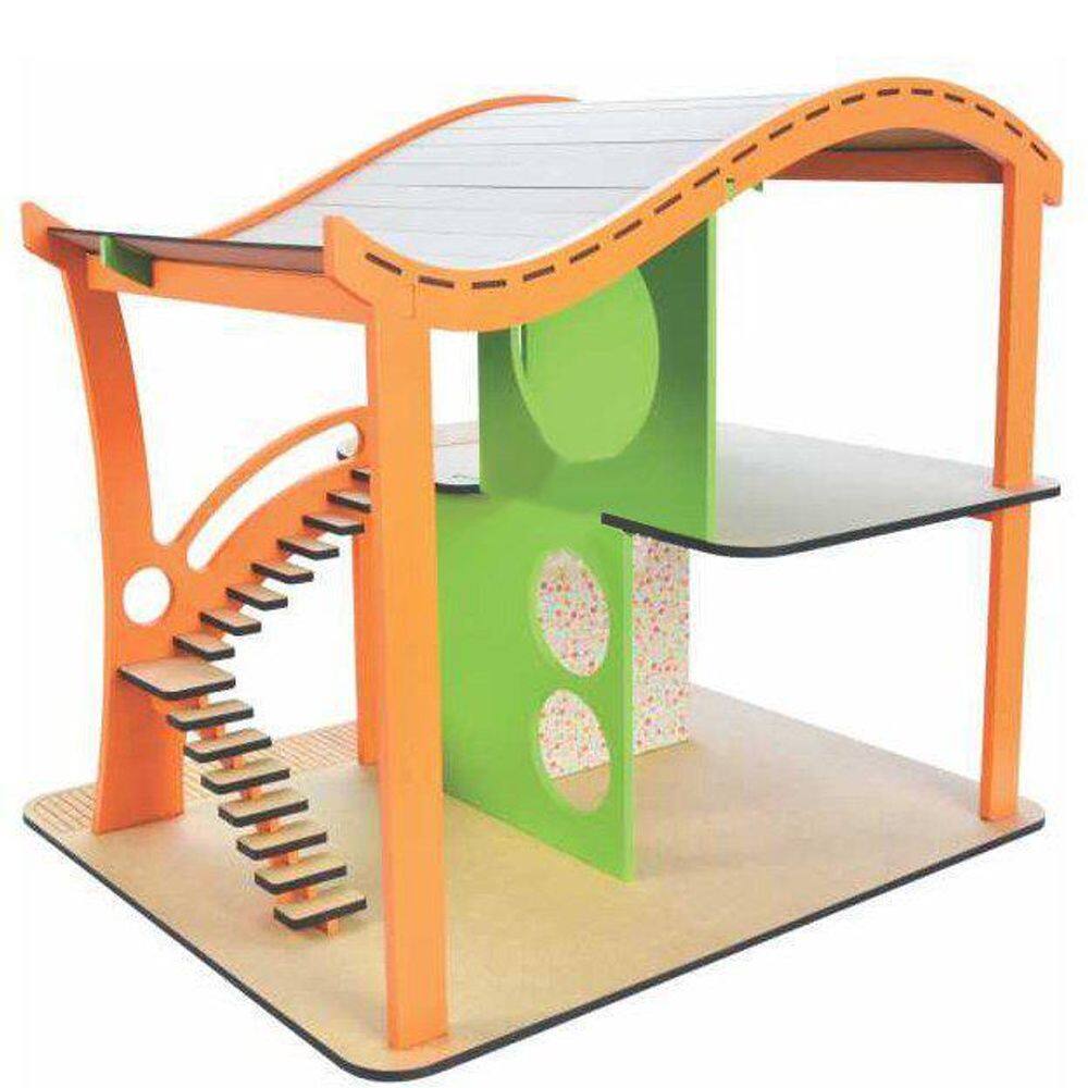 Casinha New Art Madeira Multicolorido Modelo 4