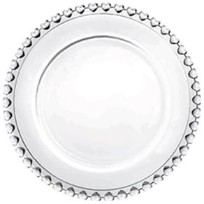 Prato De Sobremesa Cristal Coração Transparente 20 Cm Lyor