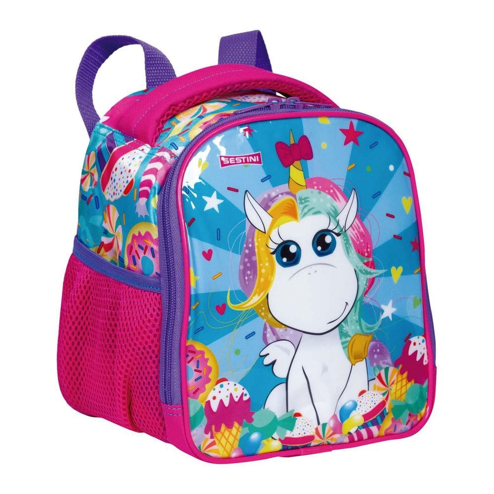 Lancheira Grande Sestini 20X Unicornio Colorida
