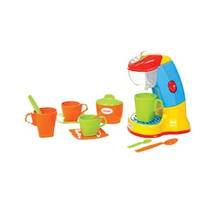 Cafeteira Infantil Colorida com acessórios 12 peças