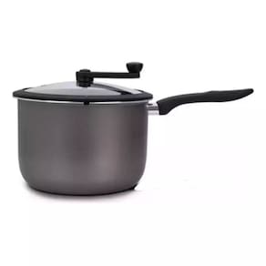 Pipoqueira Grafite Antiaderente Teflon 22cm com Tampa de Vidro Brinox 5,5 litros Pic Poc