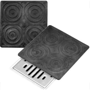 Kit 3 Peças Tampa Protetor Ralo Veda Mau Cheiro E Insetos Quadrado 15cm