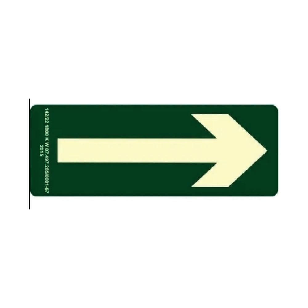 Placa Rtf Seta Saida Rodapé 7cm X 20cm
