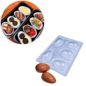 Forma Silicone Ovo Liso 50g Forma Especial Páscoa 10467 (Forma para Chocolate Ovo Páscoa) BWB
