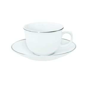 Conjunto De Xícaras Para Chá Com Pires Em Porcelana Flamingo Com 12 Peças 240ml Oxford Sofia