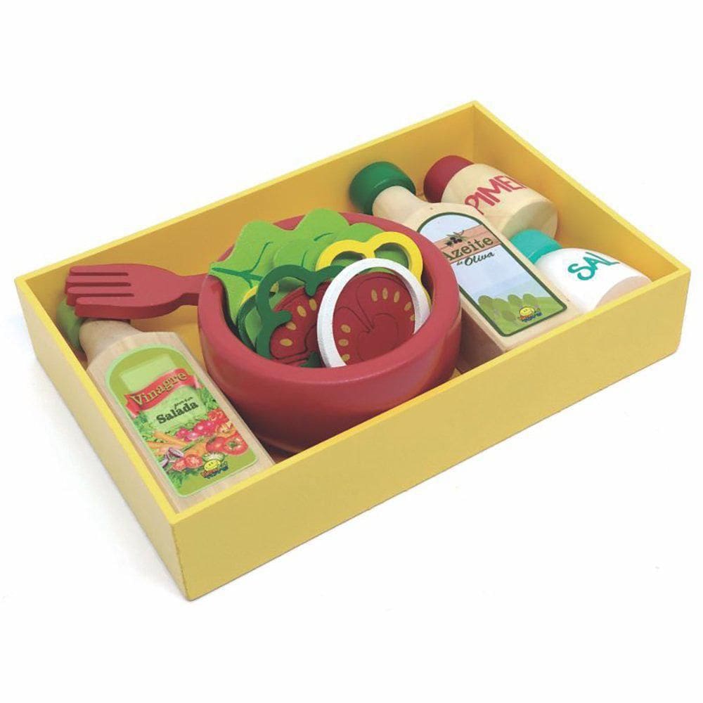 Brincando De Comidinhas - Kit Salada - Madeira - New Art