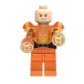Boneco Blocos De Montar Lex Luthor Lanterna Laranja