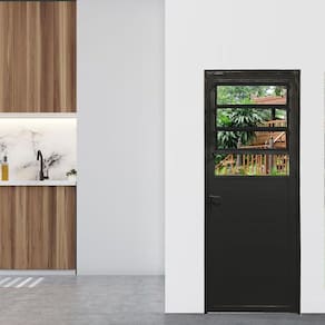 Porta Basculante Lambril Linha Veneza 210x70 Lado Direito Preto