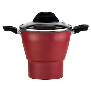 Cuscuzeiro Enjoy Antiaderente Vermelho 14cm Alumínio