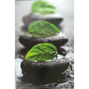 Quadro Decorativo Ecofloat Pedras E Folhas Zen 70X100Cm