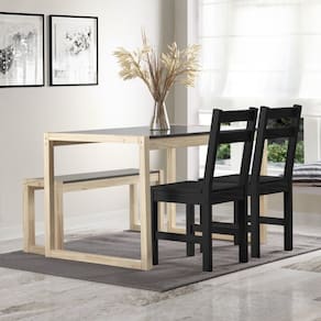 Mesa de Jantar 2 Cadeiras e 1 Bancos Madeira Maciça CabeCasa MadeiraMadeira Mesa de Jantar 2 Cadeiras e 1 Bancos Madeira Maciça Guará MadeiraMadeira
