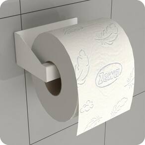 Porta Papel Higiênico Adesivo Colar Na Parede Branco DF